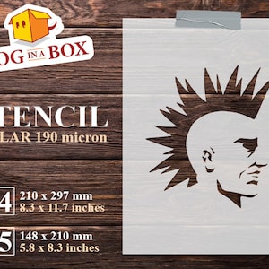 Estêncil Punk Rocker: Arte de Grafite Reutilizável com Mylar