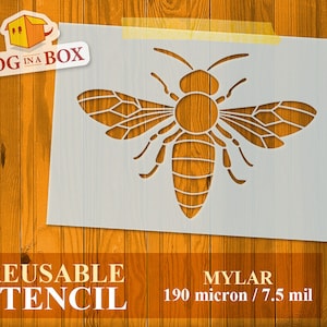 Bee Stencil n.2: Reusable Honeycomb Pattern, Painting on Wood & Fabric