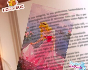 Aurora bookmark n.6 - Cartoon stained glass effect bookmark. Transparent.