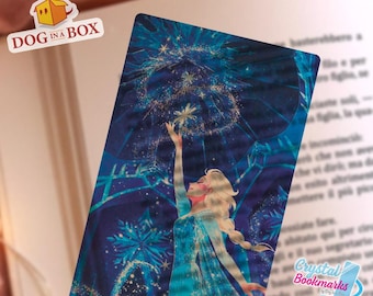 Elsa bookmark n.2 - Cartoon stained glass effect bookmark. Transparent.