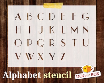 Großbuchstaben Schablone Schrift n.6: Wiederverwendbare Schablone für Holzschilder
