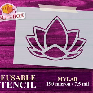 Lotus Blumen Schablone Nr. 3, Lotus Blume Schablone, Wand dekor, Lotus, Schablone für Malerei, Blumen Schablone, DIY Schablone, wiederverwendbare Schablone