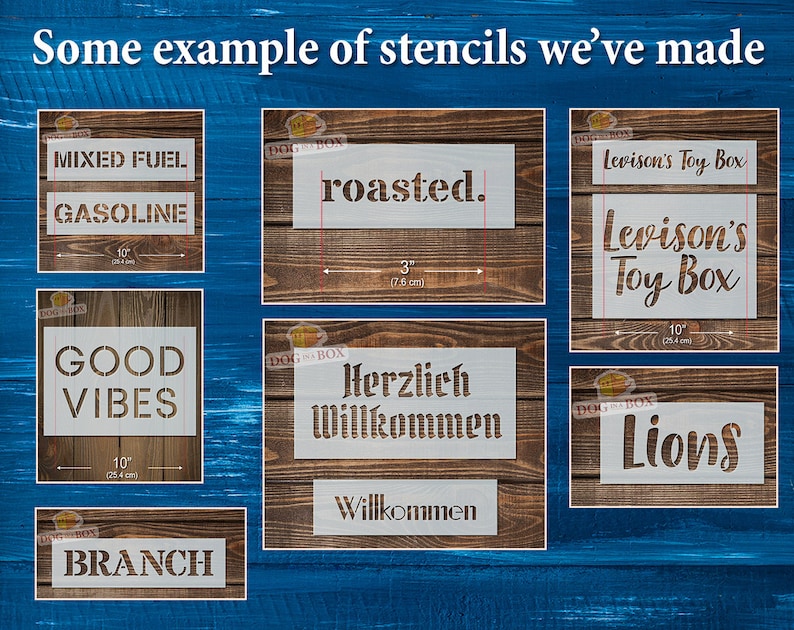 Pochoir personnalisé votre nom Pochoir mots personnalisés réutilisables, créez votre propre pochoir personnalisé, pochoirs personnalisés, pochoirs pour panneaux en bois image 9
