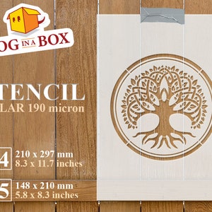 Celtic Tree of Life Stencil n.4: Norse Yggdrasil, Painting on Wood