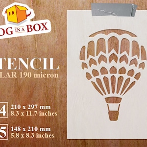 Hot Air Balloon Stencil n.1: Reusable Mylar Stencil for DIY Decor