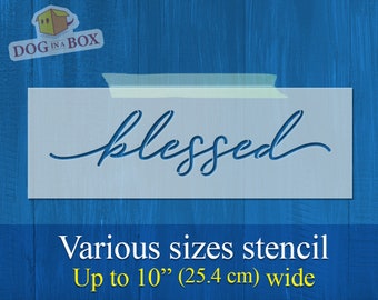 Blessed stencil - Reusable stencil for wood signs, fabrics and walls. Motivational stencil. Words stencil for home decor.