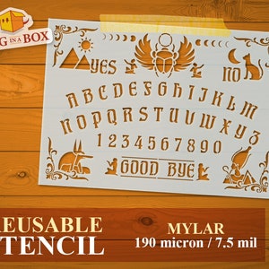 Egyptian Ouija Board Stencil n.3: Reusable Mylar, DIY Spirit Board