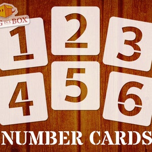Reusable Number Stencils font n.8: 1-10 Mylar Stencils for Painting