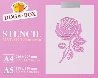 Rose Stencil: reusable stencil for floral wall and furniture decor, DIY Painting and crafting