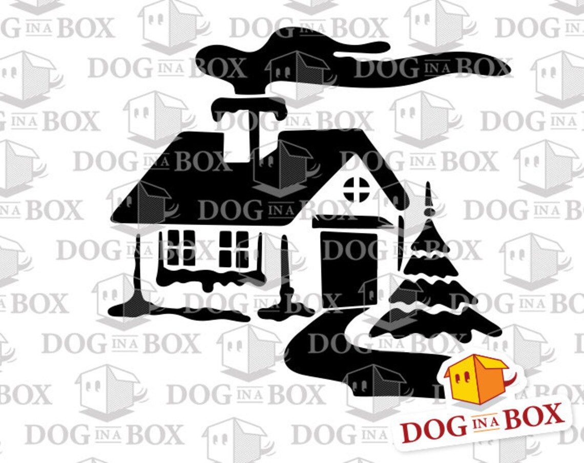 Christmas House Stencil Christmas Stencil House Stencil  Etsy
