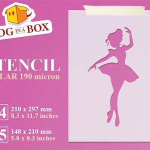 4-Pack Crown Stencil Templates - 11.7x8.3 Inch Reusable Princess Queen Painting Stencils