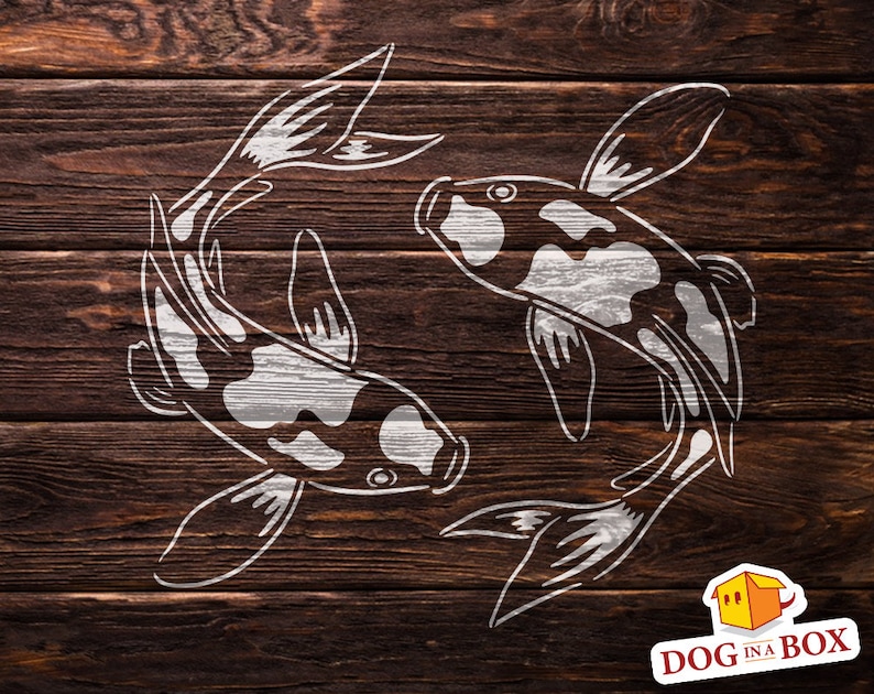 koi stencil n1 fish stencil japanese stencil stencil for etsy