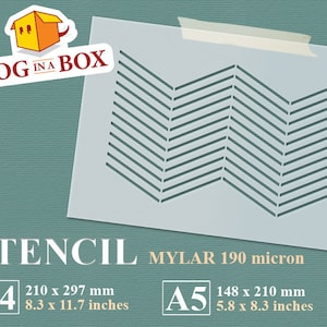 Zig Zag Stencil n.3: Reusable Geometric Pattern for Walls, Wood