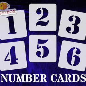 Number Stencils Set n.5: 1-10 Mylar Stencils for Painting