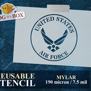 Air Force Logo Stencil n.2: Reusable American stencil for Painting