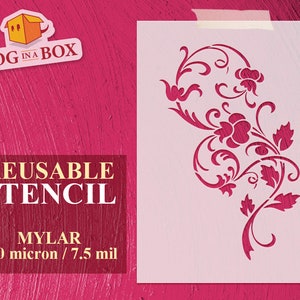 Flowers Stencil n.7: Reusable Mylar Template for Painting & Decor