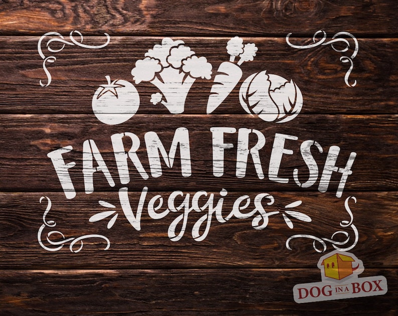 veggies stencil farm stencil vegetables stencil Farm Fresh Veggies stencil n.2 reusable stencil for painting stencils for Wood Signs