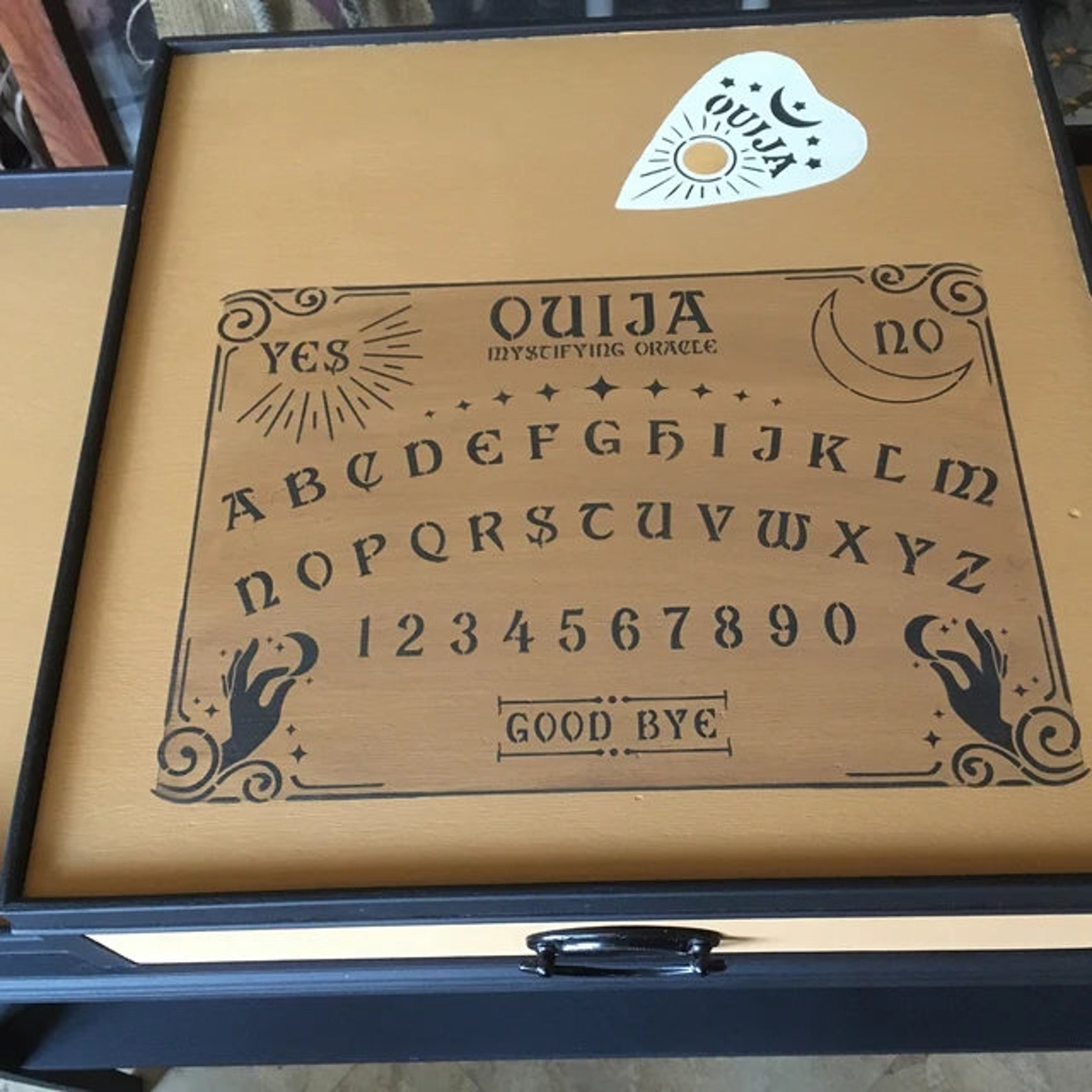 OUIJA Stencil N 2 DIY Ouija Board Make Your Own Ouija Table Etsy ouija-stencil-n-2-diy-ouija-board-make-your-own-ouija-table-etsy
