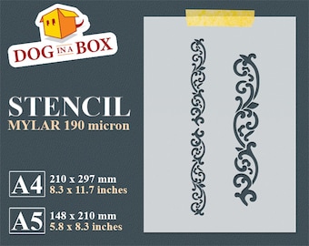 Flowery Border Stencil: Reusable Flower Pattern for Wall Decor, wall borders, wood signs
