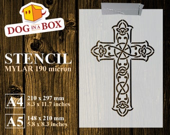 Celtic Cross n.1 - Celtic symbol stencil, Nordic stencil, runic stencil, stencil for painting, stencil for wood, rune stencil, norrean