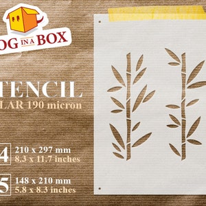 Bamboo Stencil: Reusable Japanese modular stencil for painting on walls, wood, fabrics, home and furniture decor