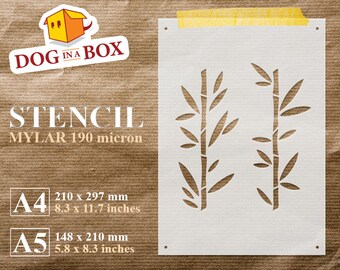Bamboo Stencil: Reusable Japanese modular stencil for painting on walls, wood, fabrics, home and furniture decor