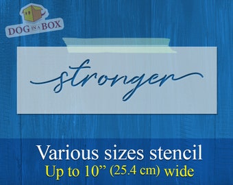 Stronger stencil - Reusable stencil for wood signs, fabrics and walls. Motivational stencil. Words stencil for home decor.