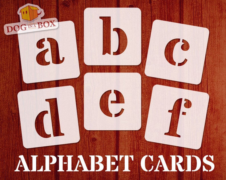 Lowercase Alphabet Stencils Font N.4: Reusable Mylar Font Stencil Set ...