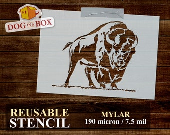 Buffalo Stencil: Reusable Mylar Far West Design