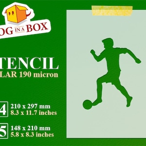 Soccer Player Stencil: Reusable Mylar, DIY Craft