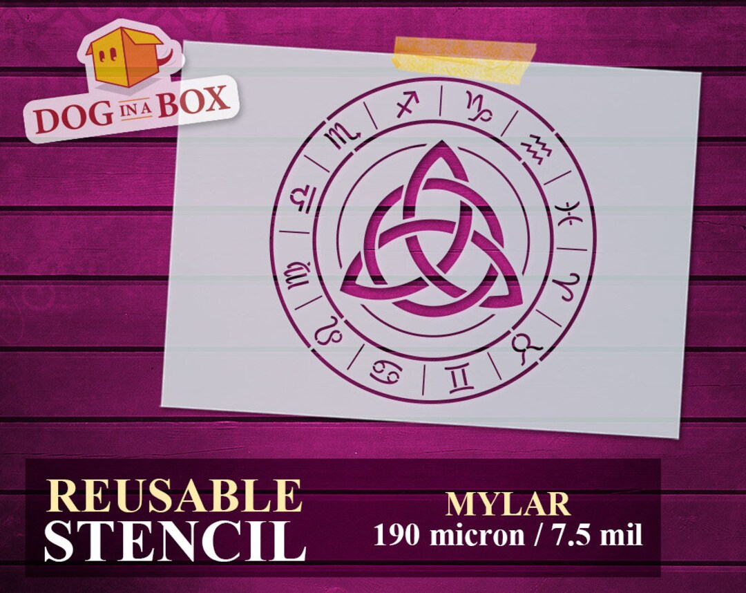 Wiccan Calendar Stencil N.2 DIY Wiccan Calendar With Zodiac Signs ...