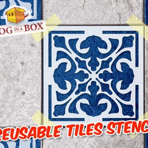 Reusable Tile Stencil  n.2: Mylar Pattern for Floors, Walls, and Ceramic