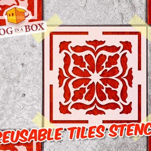 Reusable Tile Stencil n.1: Mylar Pattern for Floors, Walls, Ceramic