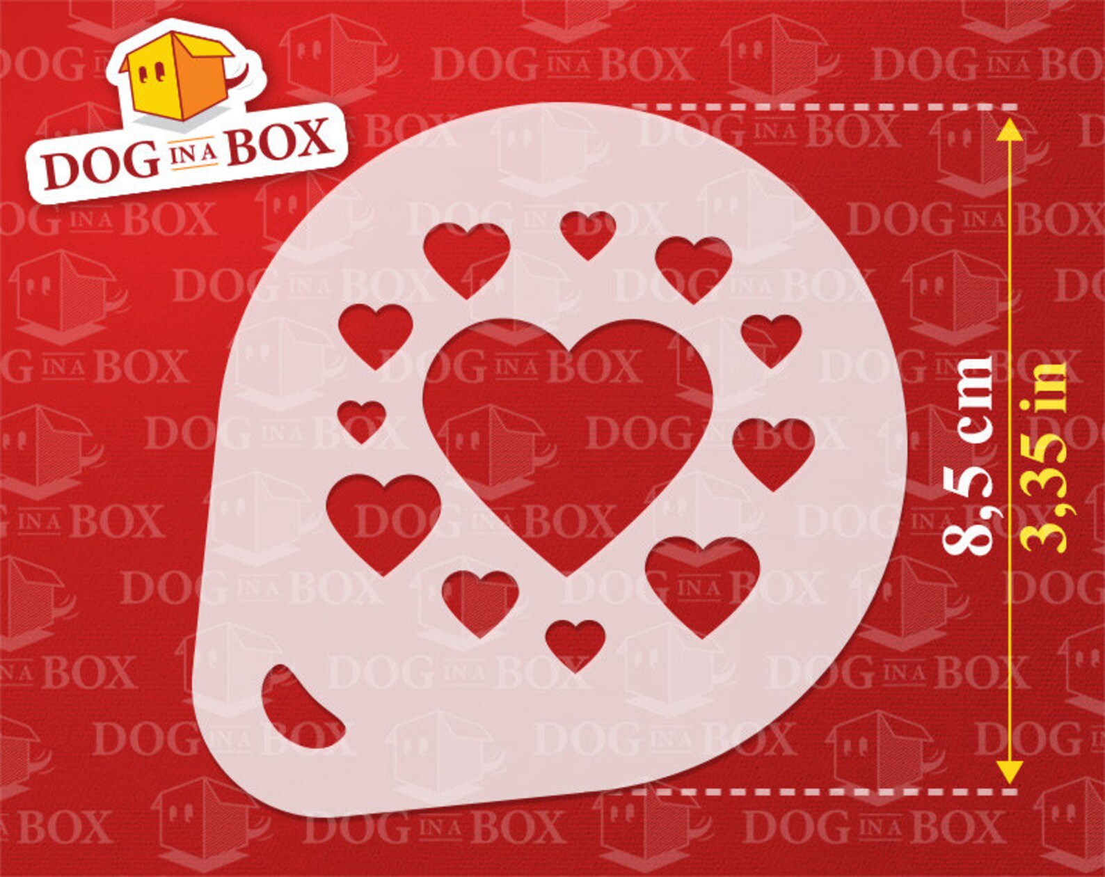 Hearts Stencil Set of 3 Coffee Stencils Stars Stencil Star Etsy