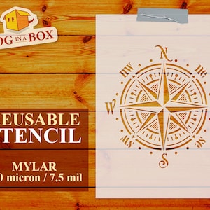 Wind Rose Stencil  n.2: Reusable Nautical Decor, Cake Decor - Mylar 190 Micron