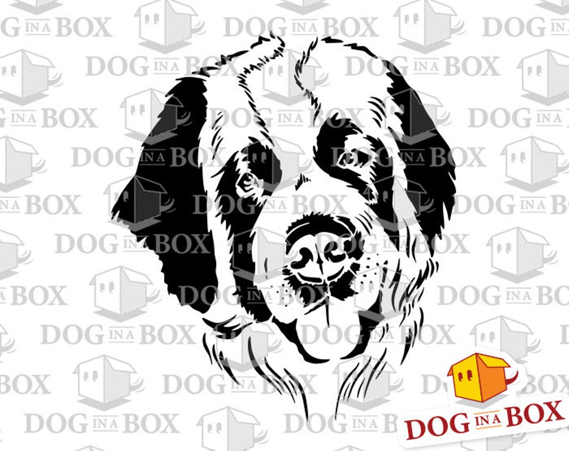 Dog Stencil N.15 Moosie Stencil Saint Bernard Stencil St. Etsy