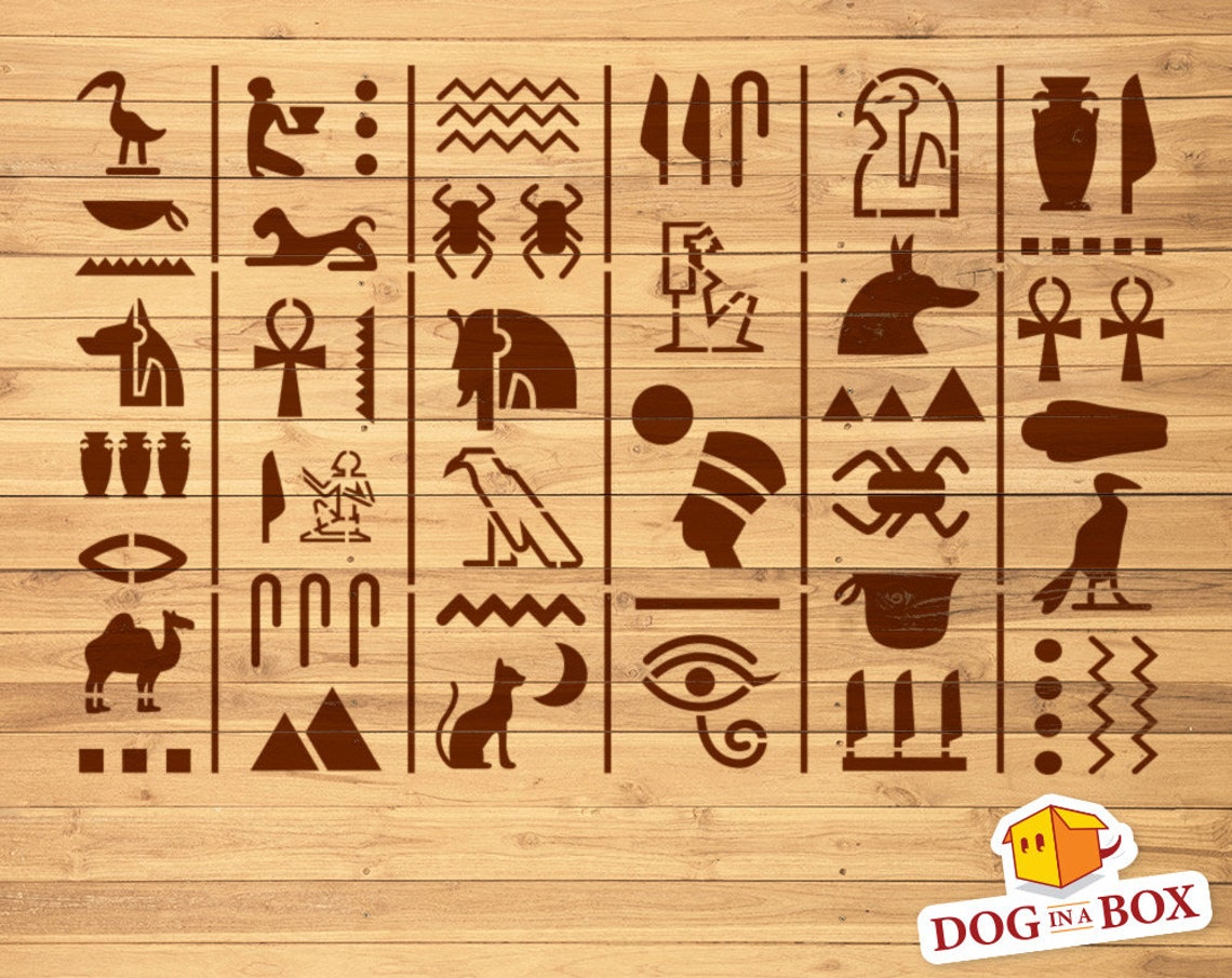 Hieroglyphs Stencil N.1 Egyptian Stencil Egypt Wall Etsy UK