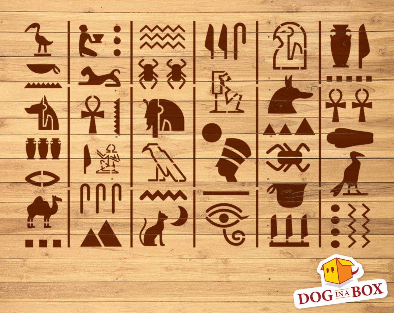 Hieroglyphs stencil n.1 Egyptian stencil Egypt wall Etsy