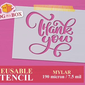 Thank You stencil, reusable shop sign stencil, stencil for wall, stencils for wood signs, shop stencil