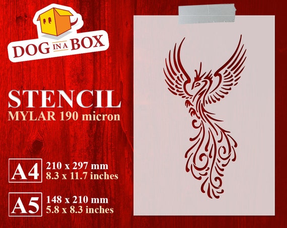 Phoenix Stencil N.4 Reusable Stencil for Wood Signs Fabrics | Etsy