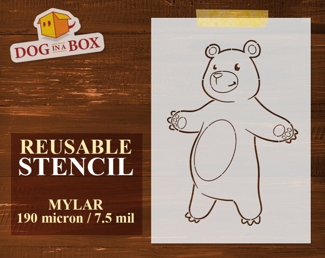 Bär PYO Schablone Malen Sie Ihre eigene Schablone. - Etsy.de