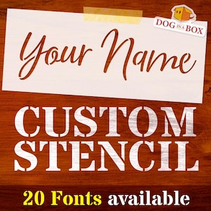 Plantilla personalizada con tu nombre - Plantilla reutilizable con palabras personalizadas, crea tu propia plantilla personalizada, plantillas personalizadas, plantillas para letreros de madera