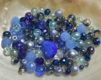 Glass beads, glass beads mix, mix of shapes