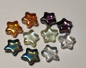 Star mix glass beads 8 mm