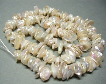 Keshiperlen 1 strand 8-10 mm natural beads