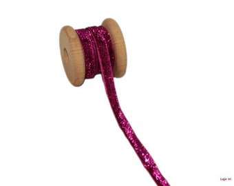 Webband Lurex Glitzer pink (1m)