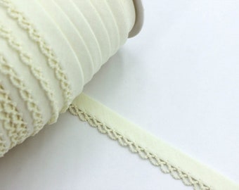 Schrägband Häkelborte creme (1 m)