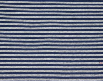 Jersey graumeliert/dunkelblau  (10 cm)