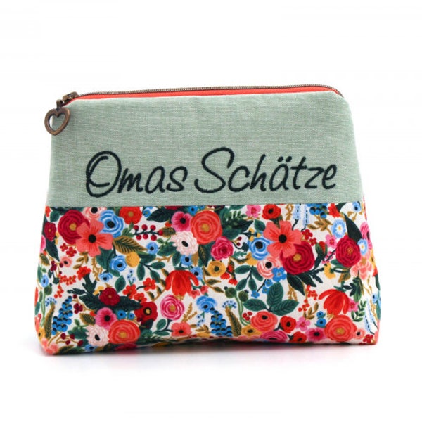 Kosmetiktäschchen, Schminktasche Omas Schätze