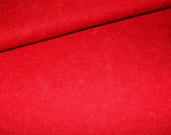 Designerbaumwollstoff Quilters Linen - red  (10 cm)